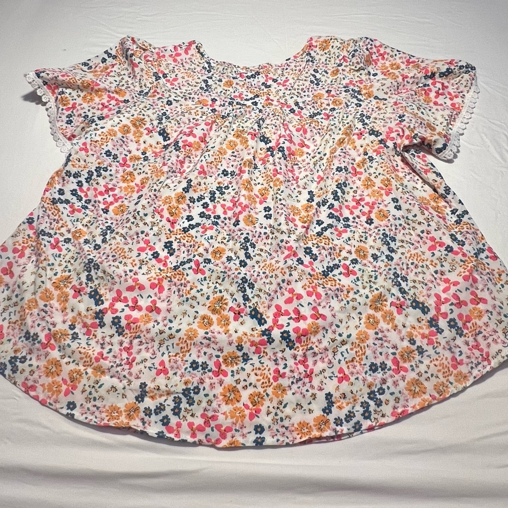 SHEIN Floral Blouse - Pink, Orange, Blue